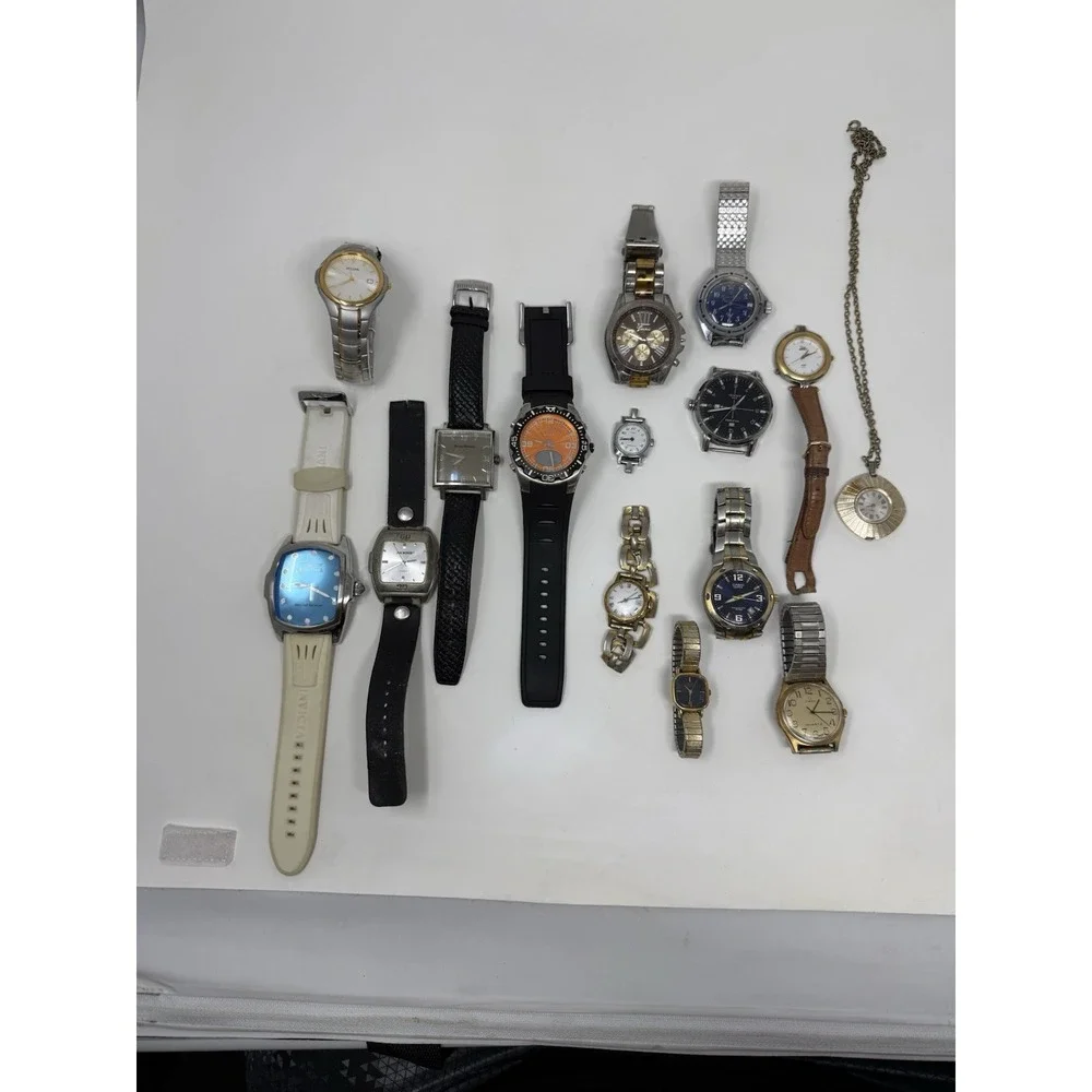 15 Watch Lot Invicta Casio Timex Vostok Tommy Bahama Parts Repair Untested